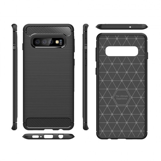 Capa Silicone Gel Carbon Xiaomi Redmi Note 7 Preto