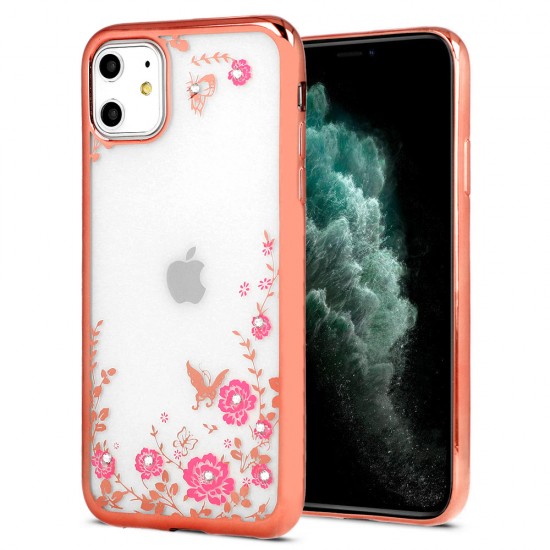 Capa Silicone Gel Com Desenho Flor Samsung Galaxy A20/A30 Rosa