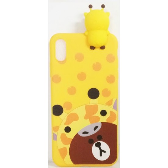 Capa Silicone Gel Com Desenho 3d Apple Iphone X / Xs Amarelo