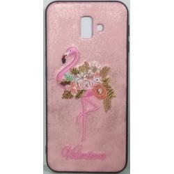 Cover Tpu With Design Of Embroidery For Samsung Galaxy J6 Plus Pink