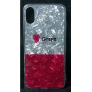 Capa Silicone Com Desenho Bling Glitter Apple Xs Max Uva Desenho