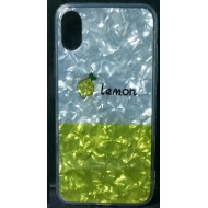 Cover Silicone Bling Glitter For Iphone X Lemon