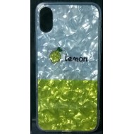 Capa Silicone Com Desenho Bling Glitter Apple X Limao Desenho