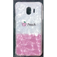Cover Silicone Bling Glitter For Samsung Galaxy J4 2016 Peach