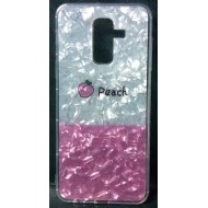 Cover Silicone Bling Glitter For Samsung Galaxy J8 2018 Peach