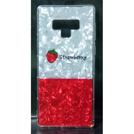 Cover Silicone Bling Glitter For Samsung Galaxy Note 9 Strawberry