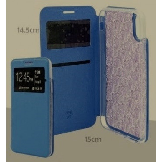 Capa Flip Cover Com Janela Candy Xiaomi Redmi Note 6 Azul