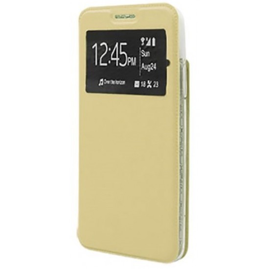 Capa Flip Cover Com Janela Candy Huawei Y7p Dourado