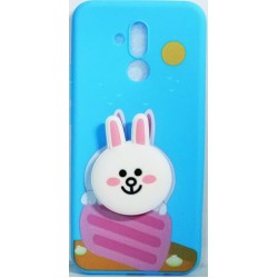 Capa Silicone Gel Com Desenho 3d Huawei Mate 20 Lite Azul