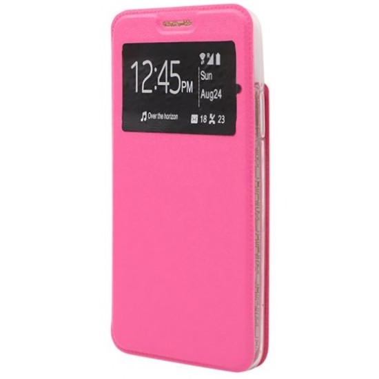 Capa Flip Cover Com Janela Candy Samsung Galaxy J4 Plus Rosa