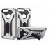 Cover Hybrid Heavy Duty With Kickstand Holder For Huawei Y6 2018 Silver