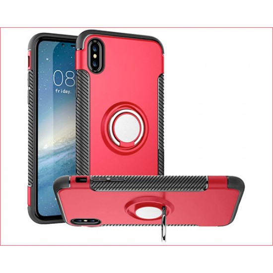 Cover Magnetic Kickstand With Ring Holder 360 Degree Protection For Iphone Xr Red Cover Magnetic Kickstand With Ring Holder 360 Degree Protection For Iphone Xr Red