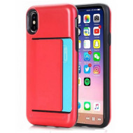 Cover Professional With Card Holder For Iphone Xs Max Red