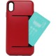 Cover Professional With Card Holder For Iphone Xs Max Red