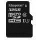Memory Card Kingston 32gb Class 10 Microsd Sdhc With Adapter