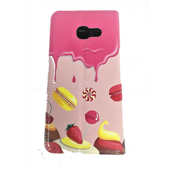 Capa Flip Cover Com Janela Samsung Com Galaxy A3 2017 Rosa Candy