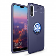 Silicone Auto Focus Case With Finger Ring Apple Huawei P20 Pro Blue