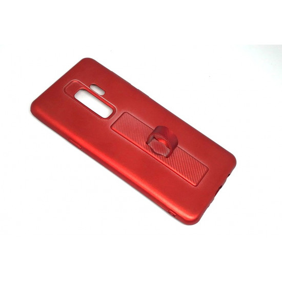 Capa Silicone Gel Com Anel De Dedo Motomo Samsung Galaxy S9 Vermelho