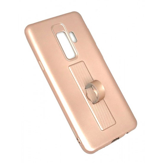 Capa Silicone Gel Com Anel De Dedo Motomo Samsung Galaxy S9 Plus Rosa