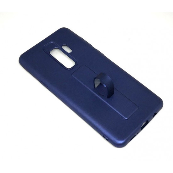 Capa Silicone Gel Com Anel De Dedo Motomo Samsung Galaxy S9 Azul
