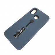 Capa Silicone Dura Kickstand Com Alça De Dedo Xiaomi Redmi Note 5 Pro Azul
