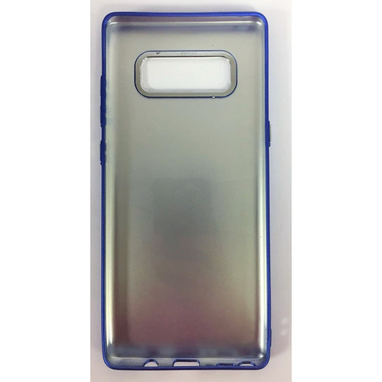 Smart Case Traseira Com Aluminio Samsung Galaxy Note 8 Azul