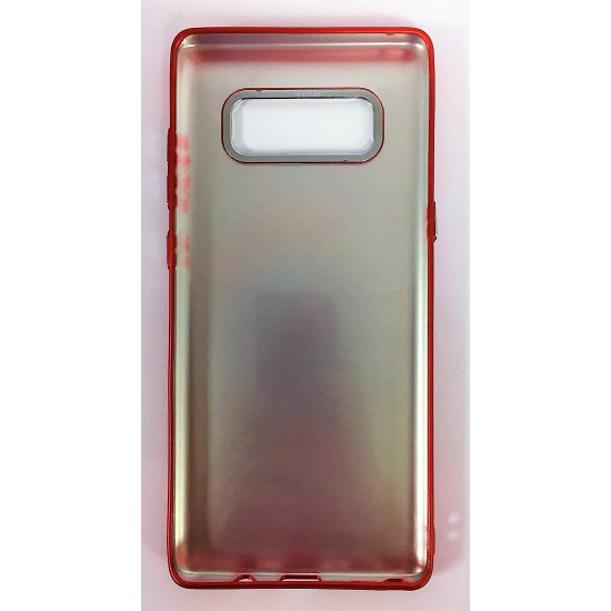 Smart Case Traseira Com Aluminio Samsung Galaxy Note 8 Vermelho