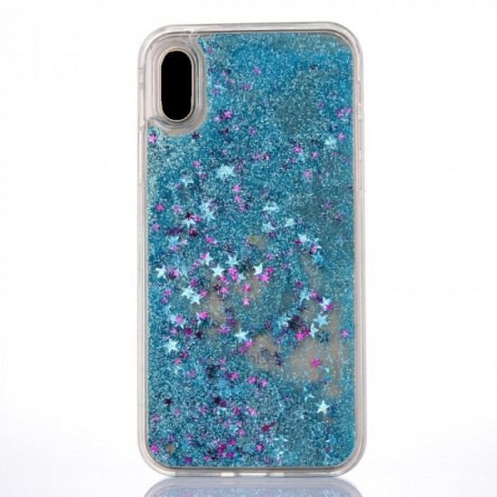 Cover Gel Liquid And Sparkel Huawei P20 Blue