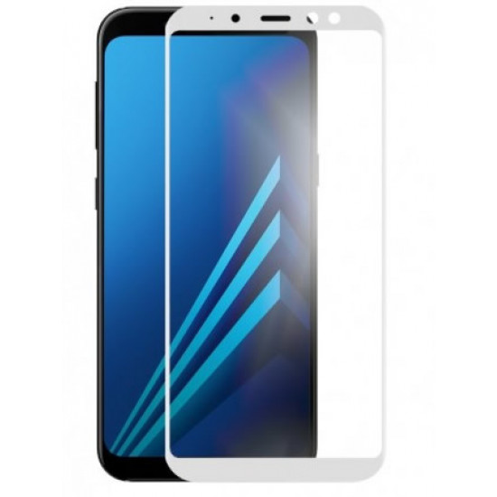 Pelicula De Vidro 5d Completa Samsung Galaxy A8 Plus 2018 Branco