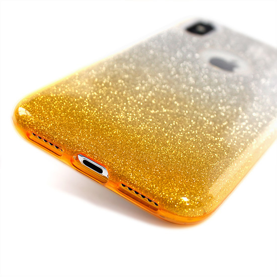 Capa Silicone Gel Brilhante Apple Iphone X Dourado