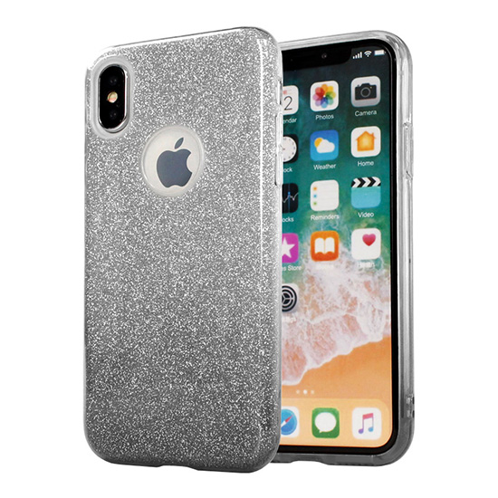Capa Silicone Gel Brilhante Apple Iphone X Preto