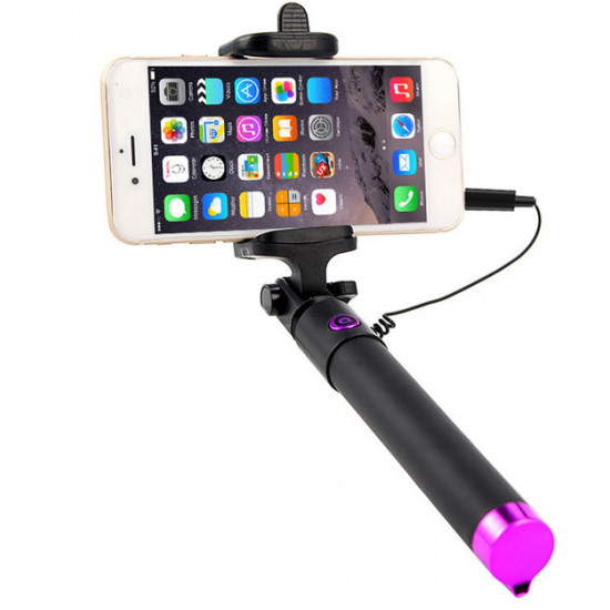 Selfie Stick Sanda Sd-1020 With Fio Pink