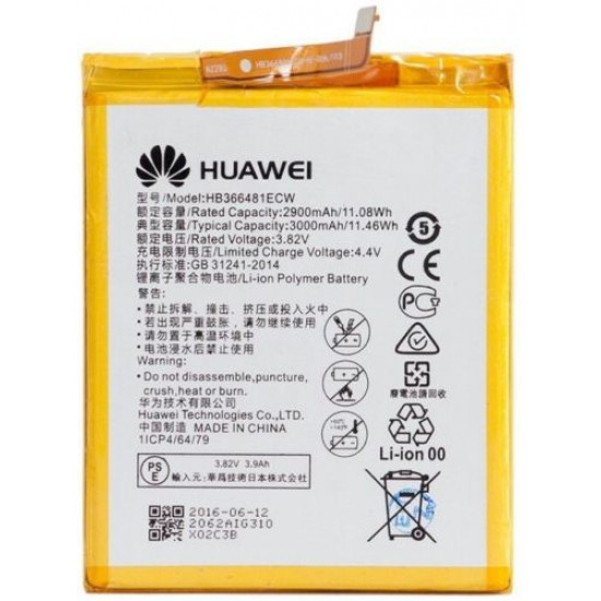 Bateria Huawei P9/P9 Lite/Honor 8/P20 Lite/Y6 2018/P Smart/Y7 2018/Honor 7 Lite/P8 Lite 2017/P10 Lite/Hb366481ecw 2900mah 3.82v