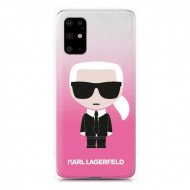 Capa Silicone Dura Karl Lagerfeld Gradient Iconic Samsung Galaxy S20 Plus Rosa