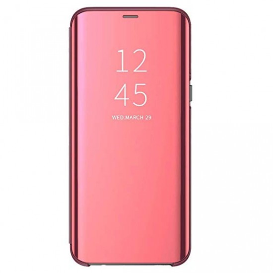 Flip Cover Clear View Standing Cover Samsung Galaxy A50s Pink Gold Flip Cover Clear View Standing Cover Samsung Galaxy A50s Pink Gold