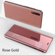 Flip Cover Clear View Standing Cover Samsung Galaxy A50s Rosa Dourado