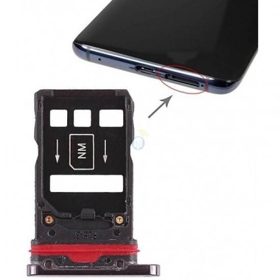 Sim Holder Huawei Mate 20 Pro Outside Black Sim Holder Huawei Mate 20 Pro Outside Black