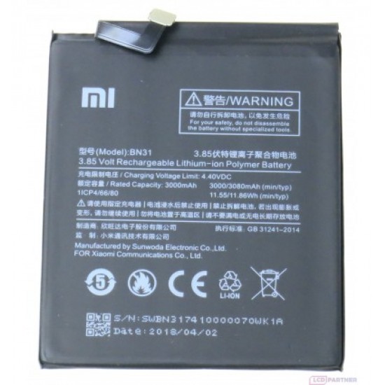 Bateria Xiaomi Redmi Note 5a Pro Bn31 3000mah