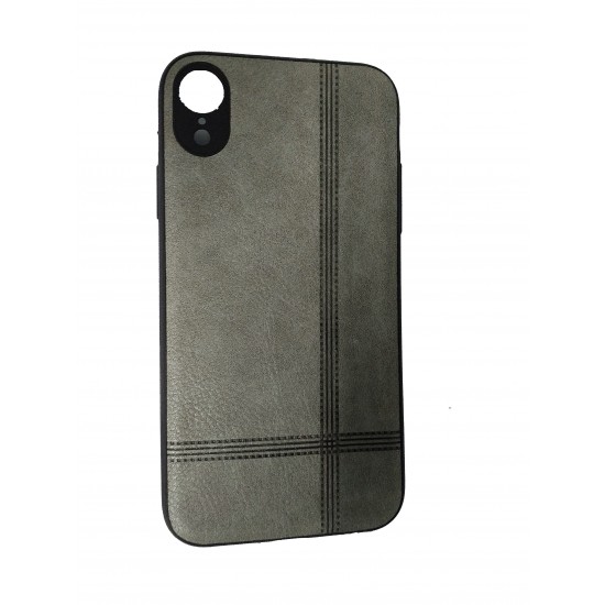 Leather Case For Apple Iphone Xr Gray Leather Case For Apple Iphone Xr Gray