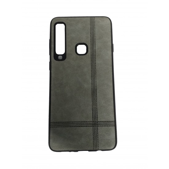 Capa Silicone Gel Com Padrão Couro Samsung Galaxy A9 2018 Cinza Capa Silicone Gel Com Padrão Couro Samsung Galaxy A9 2018 Cinza