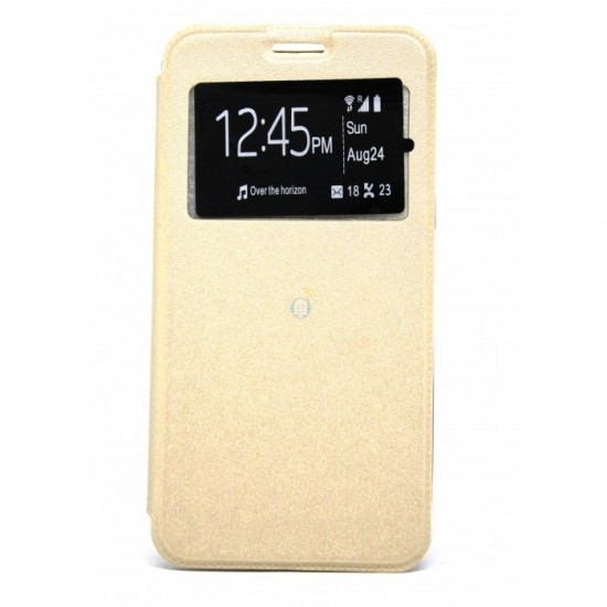 Capa Flip Cover Com Janela Candy Samsung Galaxy A40 Dourado