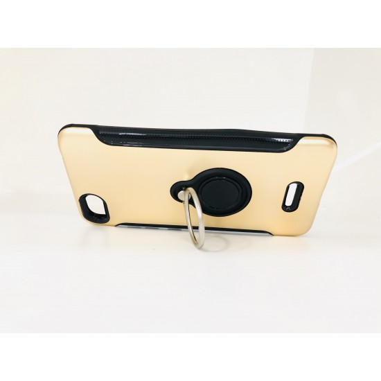 Capa De Silicio Con Metal Y Anillo De Dedo Xiaomi Redmi 6a Dorado