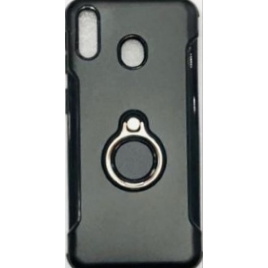 Silicone Case With Metal And Finger Ring Samsung Galaxy A60 Black