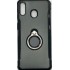 Silicone Case With Metal And Finger Ring Samsung Galaxy A60 Black