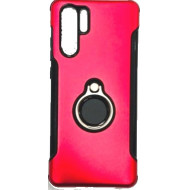 Silicone Case With Metal And Finger Ring Huawei P30 Pro Red