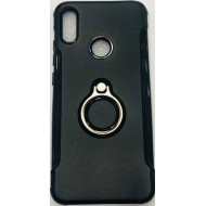 Silicone Case With Metal And Finger Ring  Redmi 6 Pro A2 Lite Black
