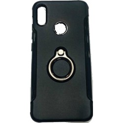 Capa De Silicio Con Metal Y Anillo De Dedo Xiaomi Mi 9 Rojo