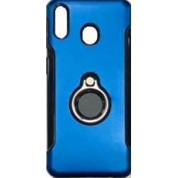 Capa De Silicio Con Metal Y Anillo De Dedo Xiaomi Redmi 6 Pro A2 Lite Azul