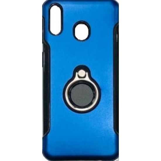 Capa De Silicio Con Metal Y Anillo De Dedo Xiaomi Redmi 6 Pro A2 Lite Azul