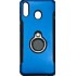 Capa De Silicio Con Metal Y Anillo De Dedo Xiaomi Redmi 6 Pro A2 Lite Azul